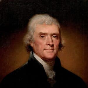 Portrait painting of Thomas Jefferson