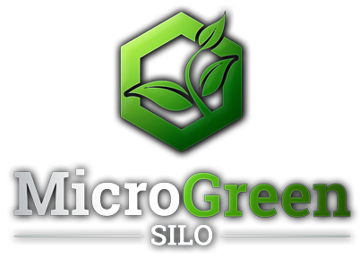 Microgreen Silo footer logo with a transparent background