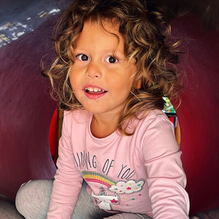 My daughter Mia inside a tube slide
