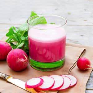 Sango radish juice in a glass